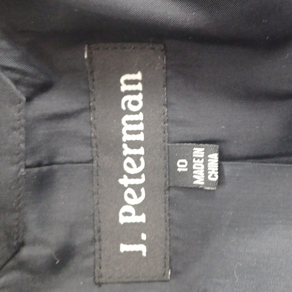 J Peterman black cotton cashmere riding jacket women's sz 10 - Picture 6 of 8